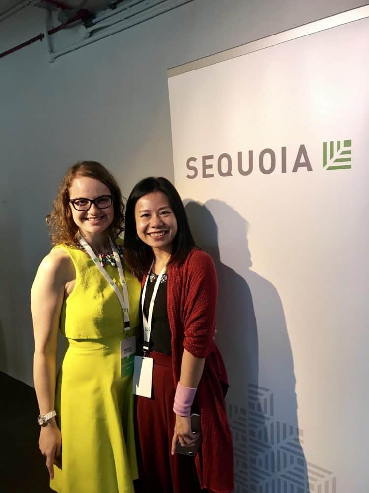 women happy smiling sequoia vc funding startup