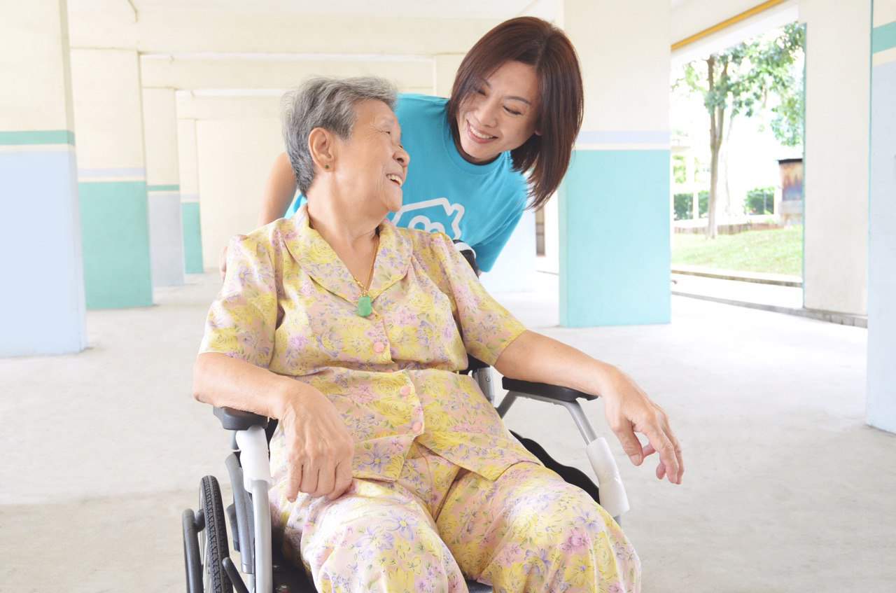 woman wheelchair elderly senior